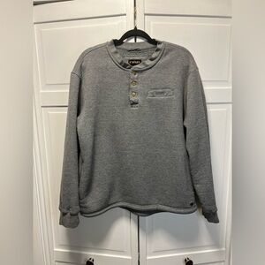 Stanley Fleece Lined Henley Sweatshirt Size Men’s XXL Color Gray